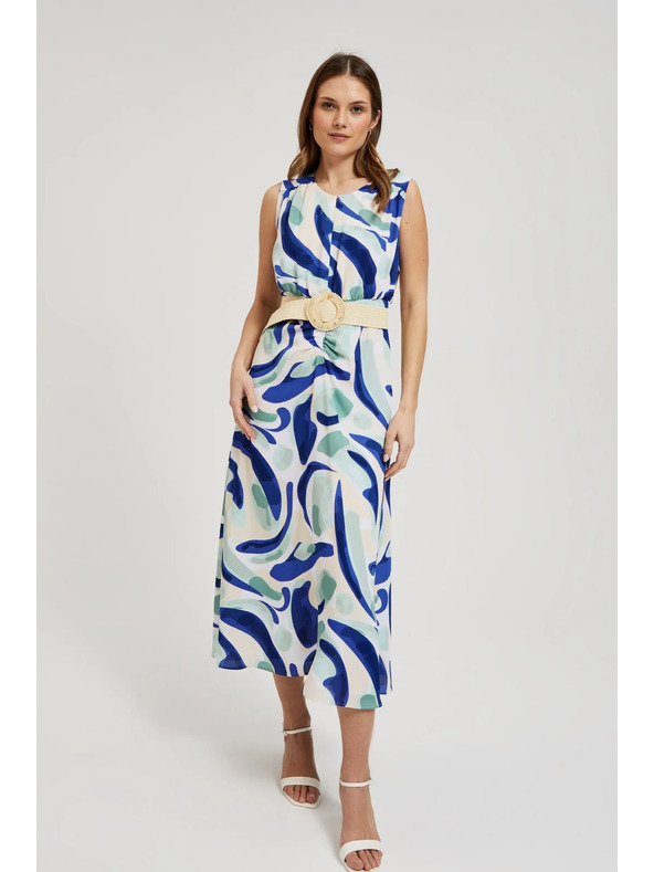 Moodo Béžový opasok s guľatou sponou