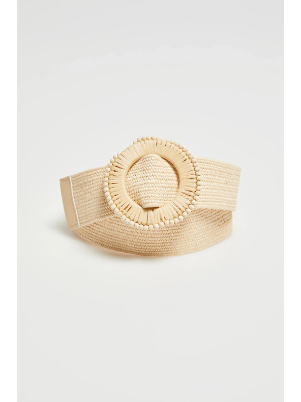 Moodo Béžový opasok s guľatou sponou