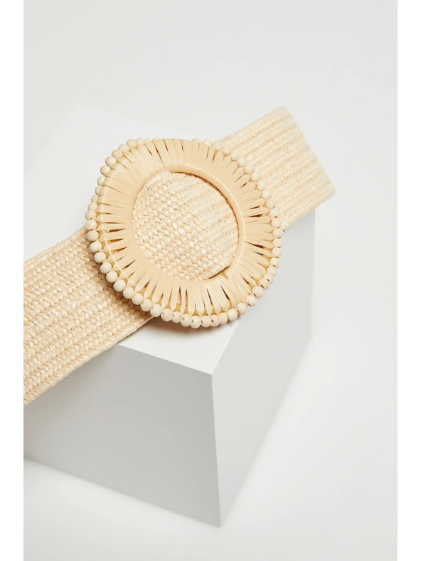 Moodo Béžový opasok s guľatou sponou