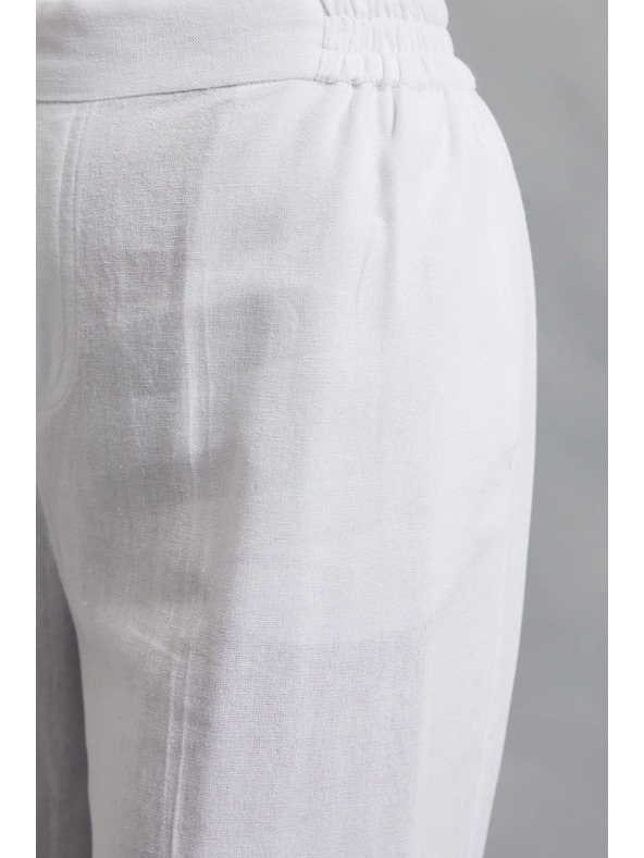 Moodo Biele voľné nohavice