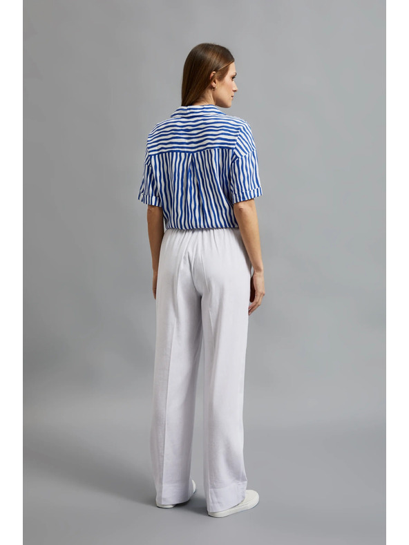 Moodo Biele voľné nohavice