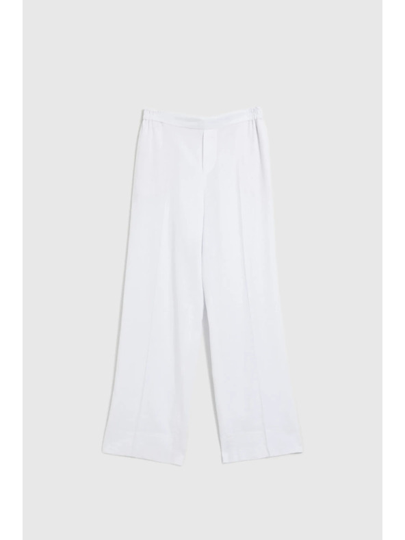 Moodo Biele voľné nohavice