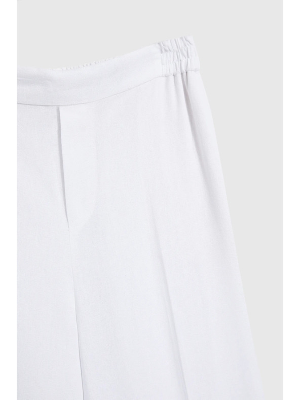 Moodo Biele voľné nohavice