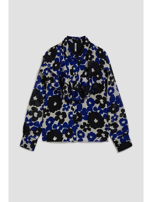 Moodo Farebná blúzka s volánom