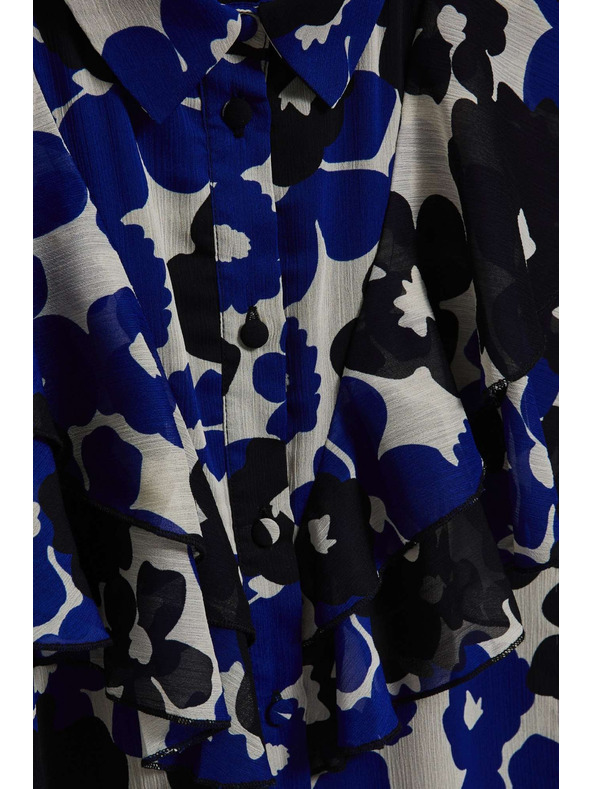 Moodo Farebná blúzka s volánom