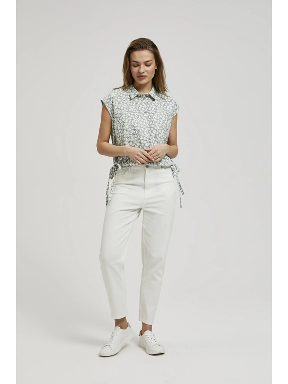 Moodo Vzorkovaná blúzka na zaväzovanie