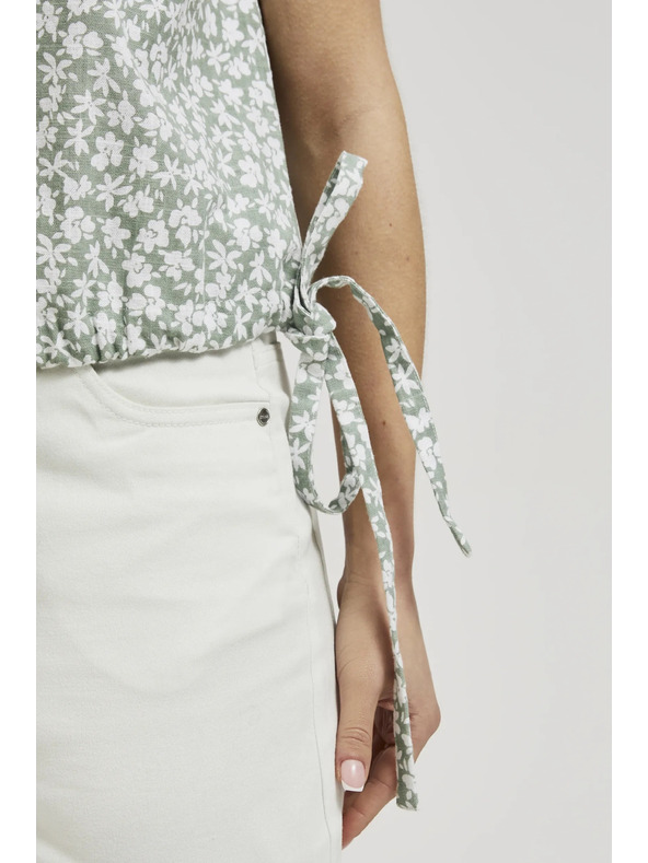 Moodo Vzorkovaná blúzka na zaväzovanie