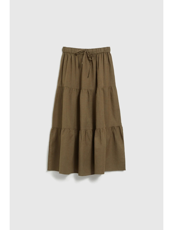 Moodo Khaki voľná sukňa Moodo