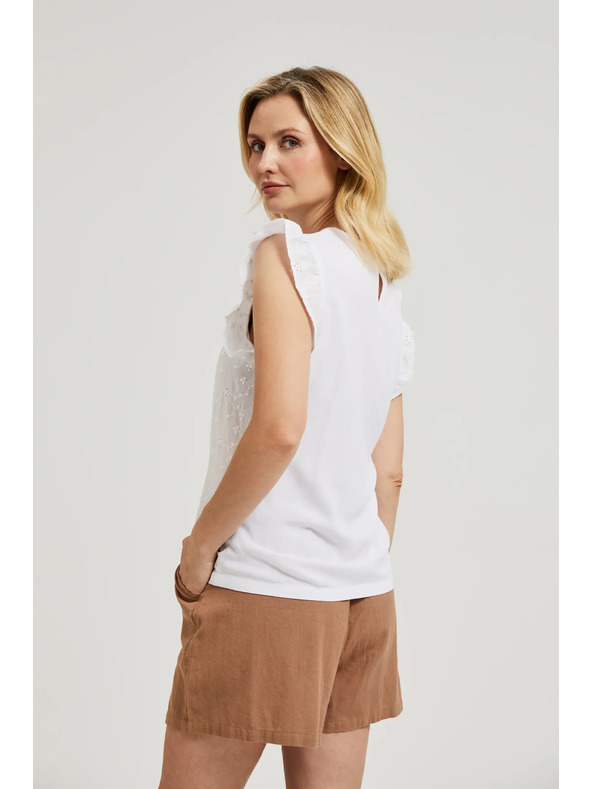 Moodo Biely top s volánikmi