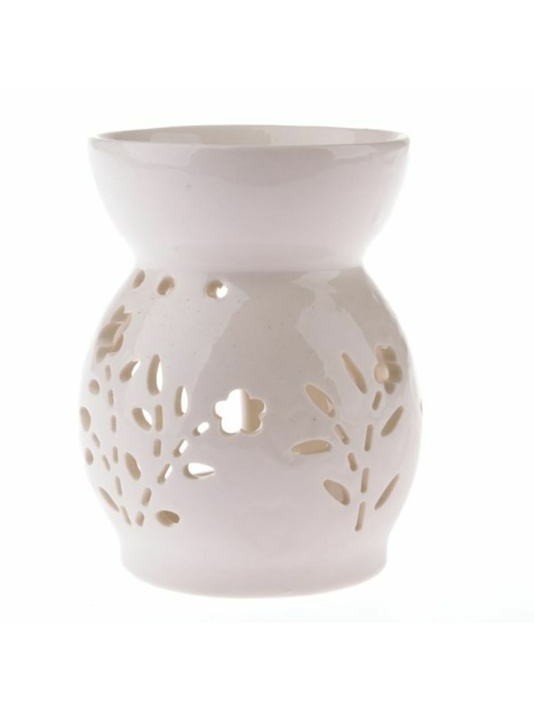 Casa de Engel Porcelánová aromalampa s kvetmi, biela, 1/48