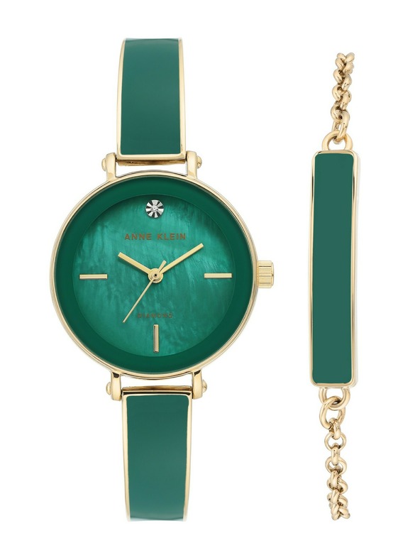 Anne Klein Darčeková sada hodiniek a náramku Anne Klein AK/3620GNST