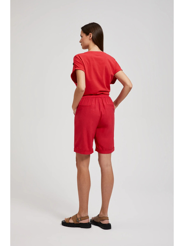 Moodo Červené ľanové kraťasy