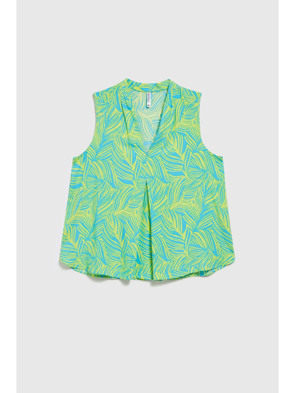 Moodo Zelený top bez rukávov