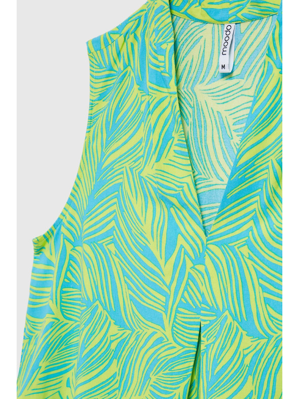 Moodo Zelený top bez rukávov