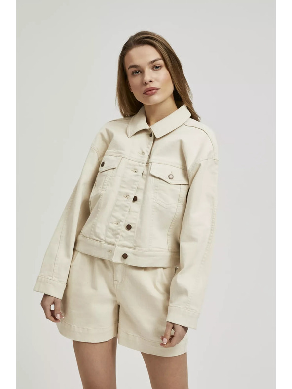 Moodo Krémová džínsová bunda