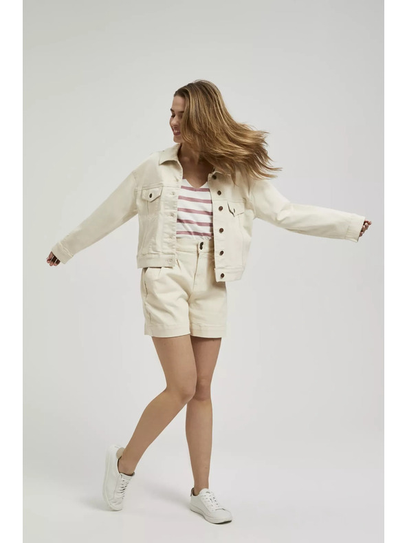 Moodo Krémová džínsová bunda