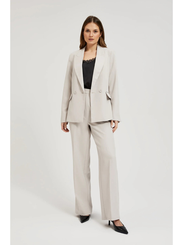 Moodo Šedé formálne dámske nohavice