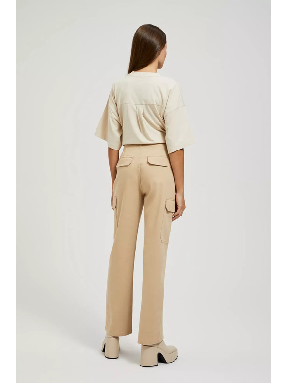 Moodo Béžové nohavice so vreckami
