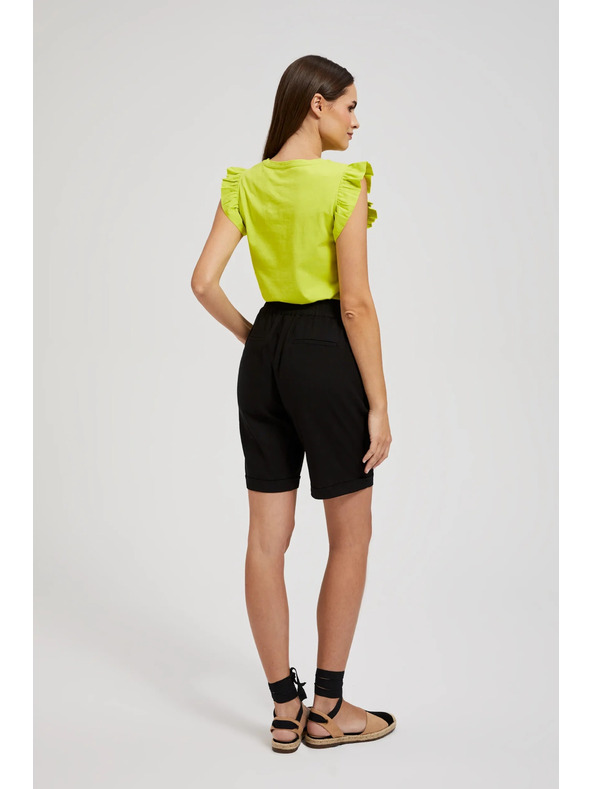 Moodo Čierne krátke nohavice Moodo