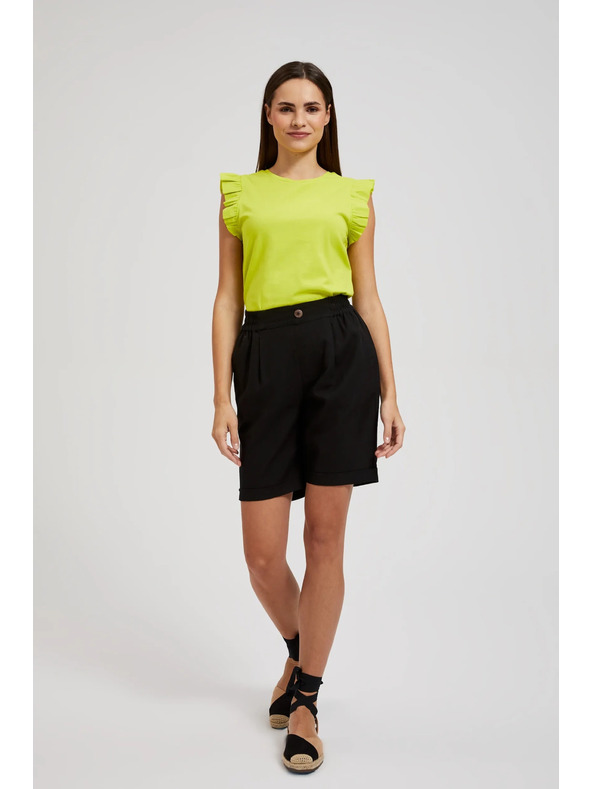 Moodo Čierne krátke nohavice Moodo