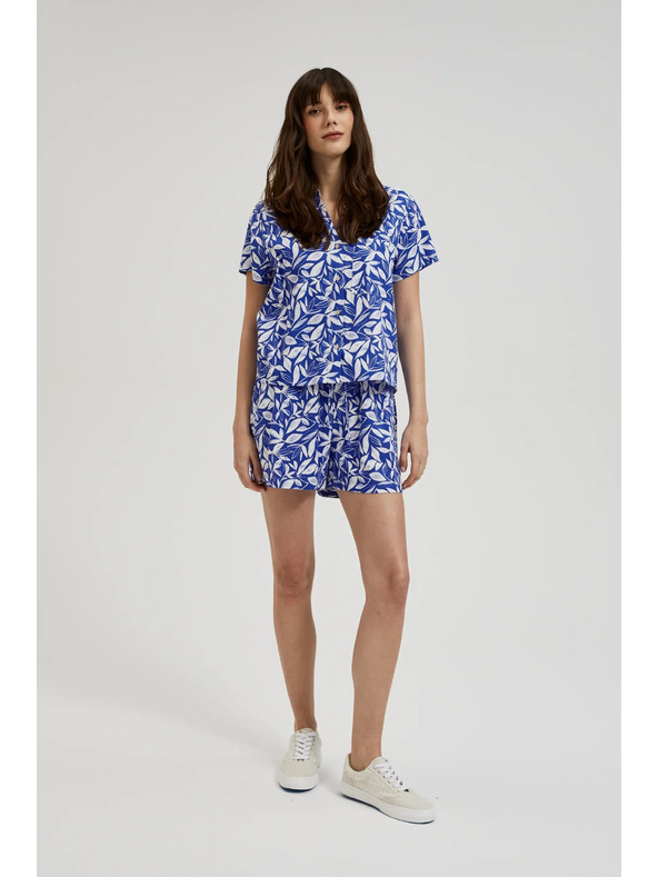 Moodo Modro-biele krátke nohavice Moodo