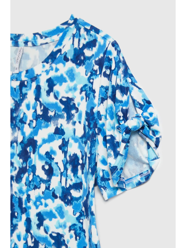 Moodo Modrá vzorovaná blúzka