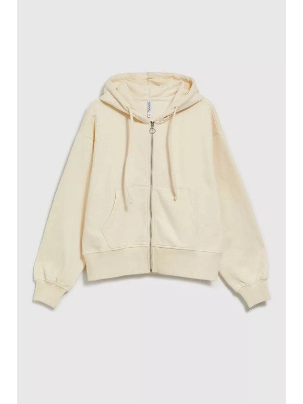 Moodo Krémová mikina na zips