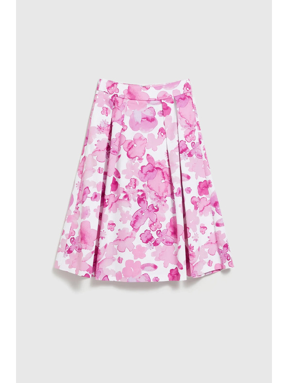 Moodo Ružová skladaná sukňa