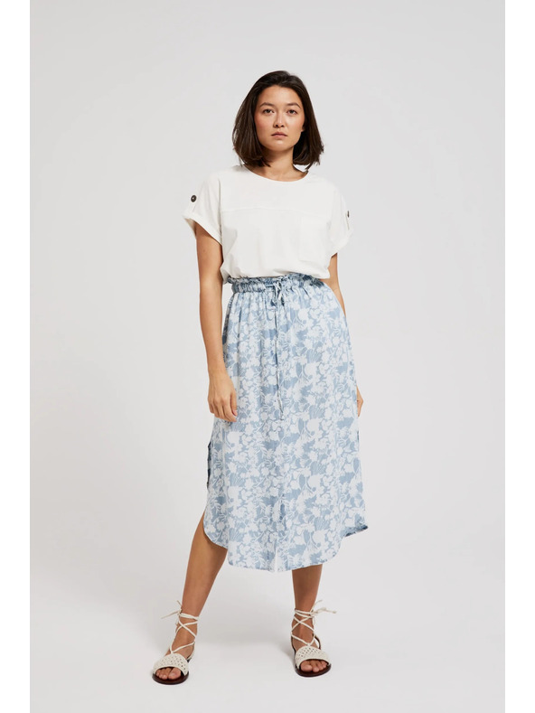 Moodo Svetlomodrá voľná sukňa