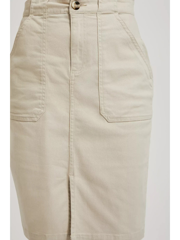 Moodo Béžová sukňa s rozparkom