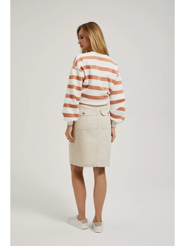 Moodo Béžová sukňa s rozparkom