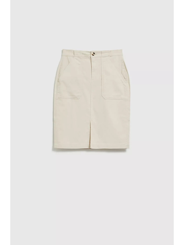 Moodo Béžová sukňa s rozparkom