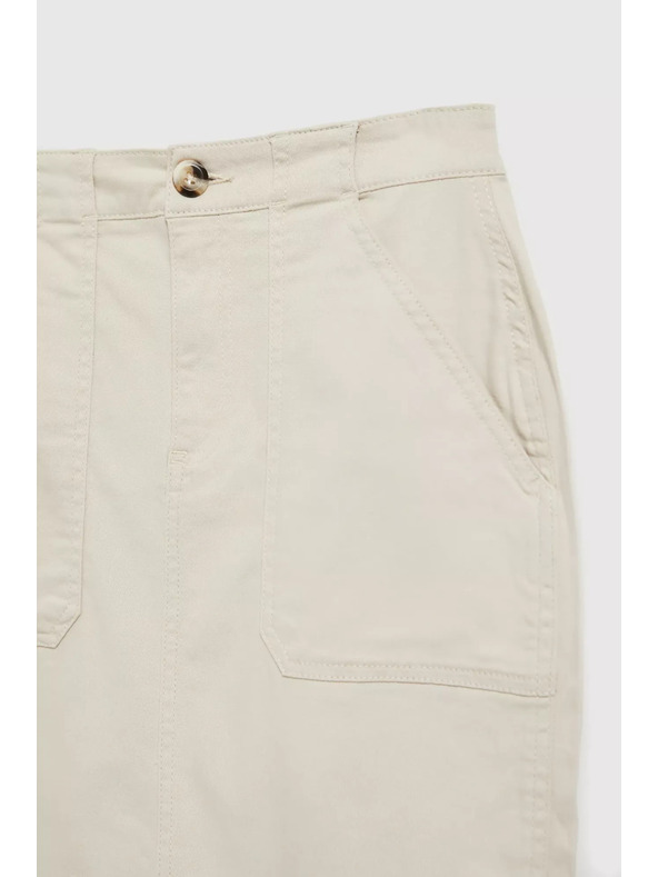 Moodo Béžová sukňa s rozparkom