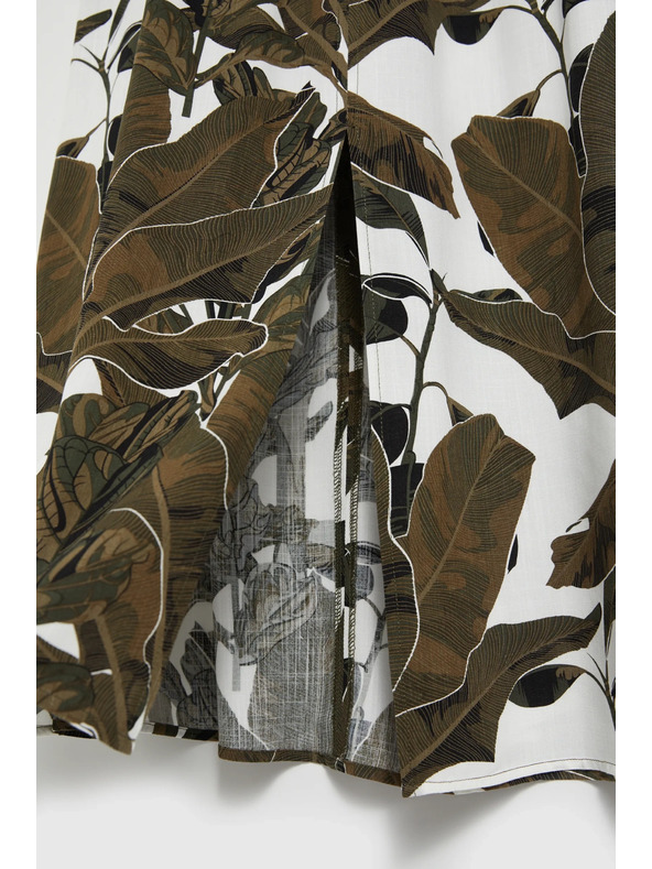 Moodo Khaki vzorovaná voľná sukňa