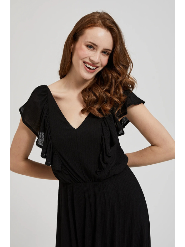 Moodo Čierne dlhé šaty