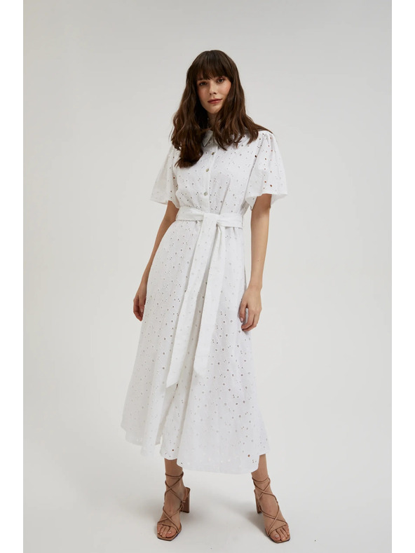 Moodo Biele madeira šaty