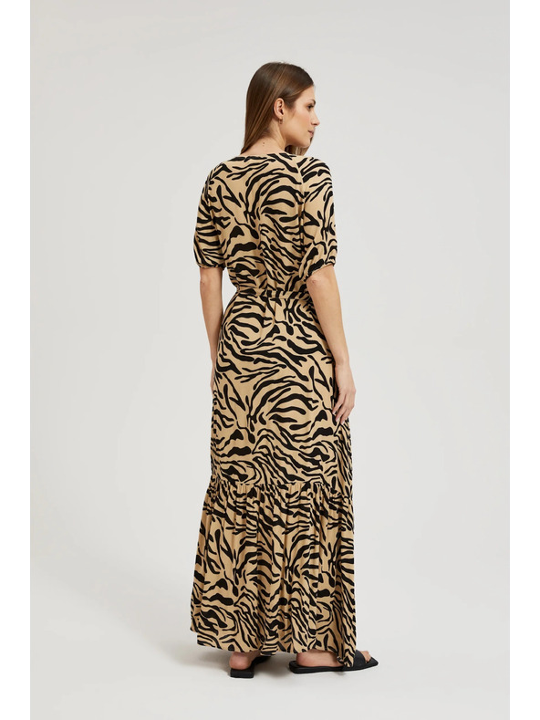 Moodo Béžové vzorované šaty