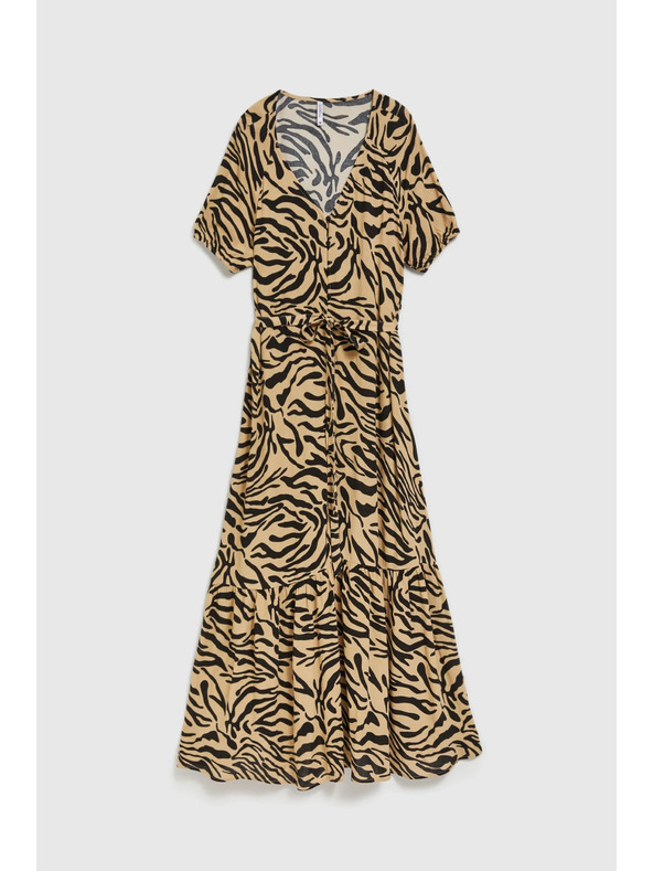 Moodo Béžové vzorované šaty