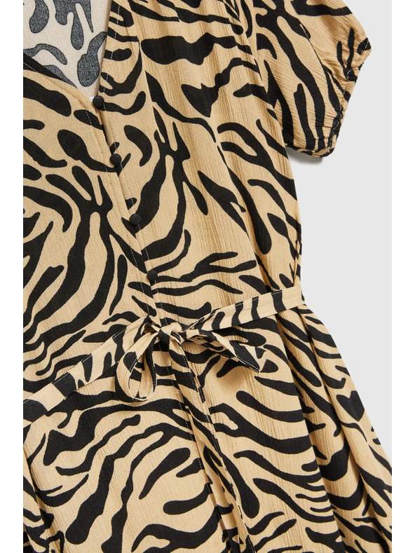 Moodo Béžové vzorované šaty