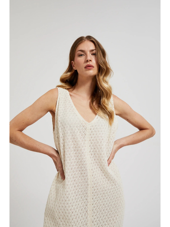 Moodo Krémové bavlnené šaty