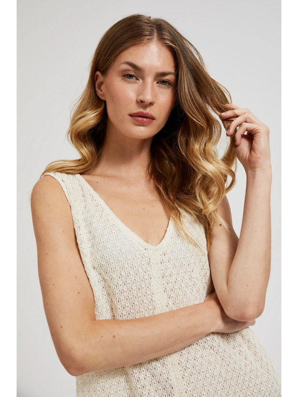 Moodo Krémové bavlnené šaty