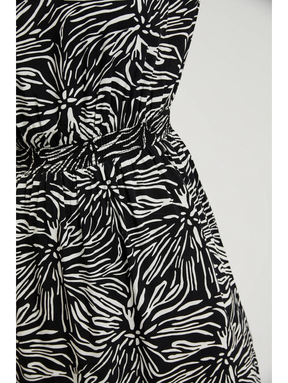 Moodo Vzorované dlhé šaty s rozparkom