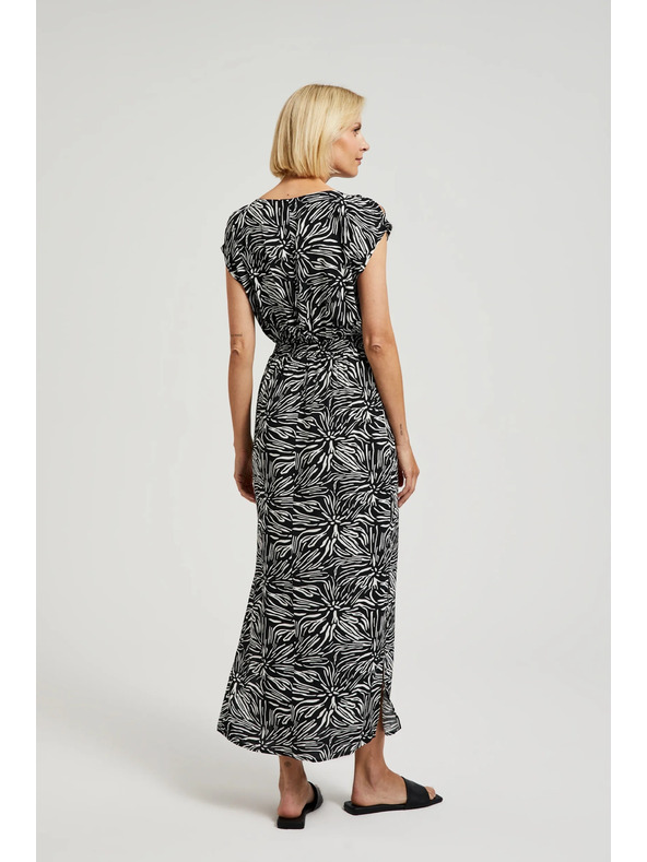 Moodo Vzorované dlhé šaty s rozparkom