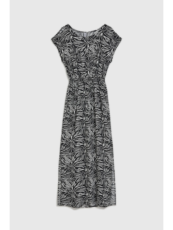 Moodo Vzorované dlhé šaty s rozparkom
