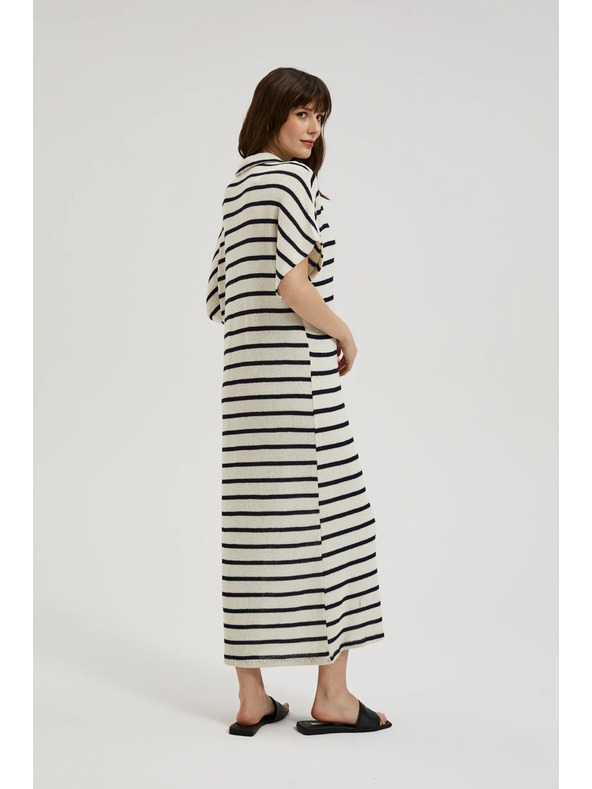Moodo Voľné pruhované šaty