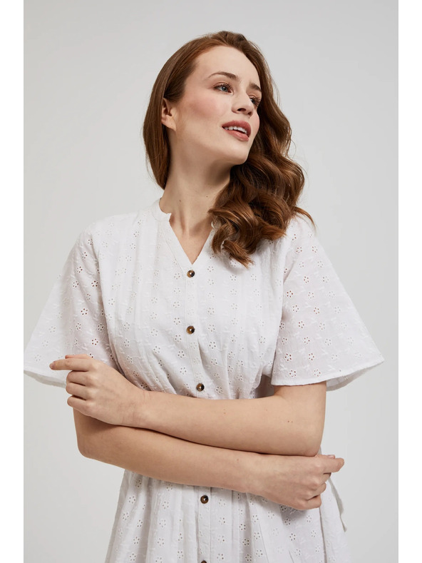 Moodo Krátke košeľové šaty s opaskom