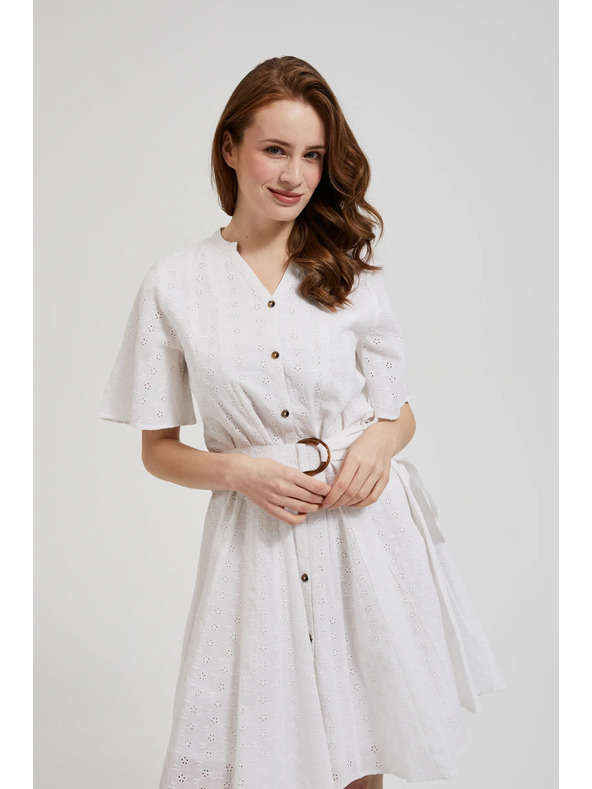 Moodo Krátke košeľové šaty s opaskom