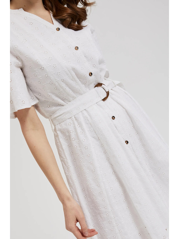 Moodo Krátke košeľové šaty s opaskom
