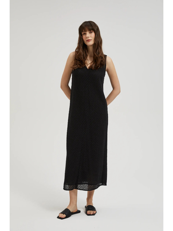 Moodo Čierne šaty na ramienka