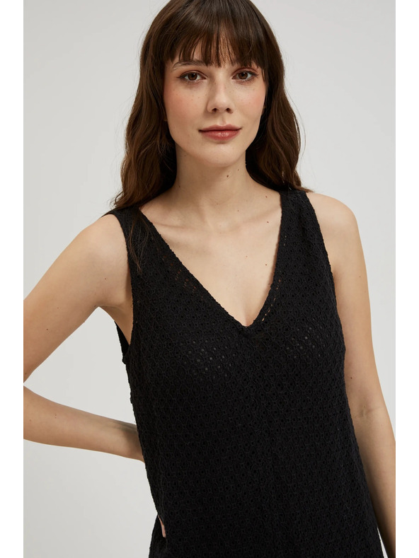 Moodo Čierne šaty na ramienka